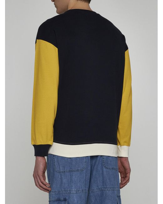Isabel Marant Black Aftone Color-block Cotton Sweatshirt for men