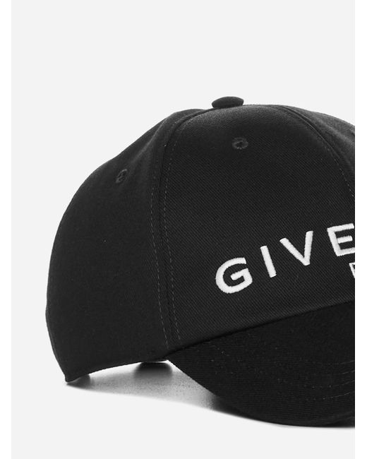 Givenchy Black Logo Cotton Baseball Cap for men