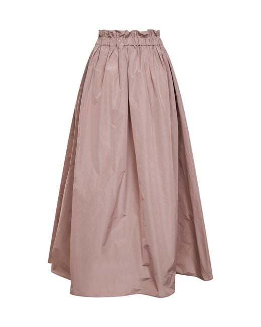 Herno Pink Powder New Techno Taffeta Long Skirt