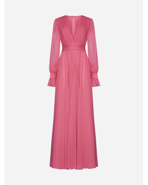 Blanca Vita Pink Agastache Long Dress