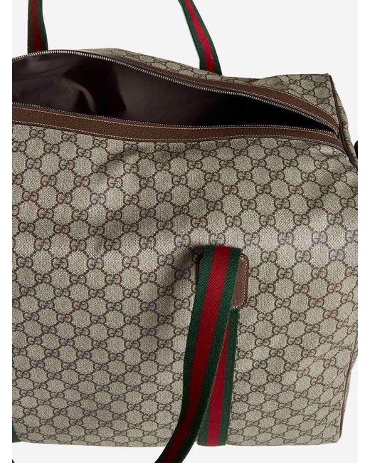 Gucci GG Supreme Fabric Large Travel Bag in Brown for Men Lyst UK