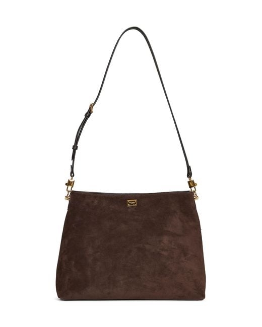 Dolce & Gabbana Brown Ebony Vittoria Large Shoulder Bag