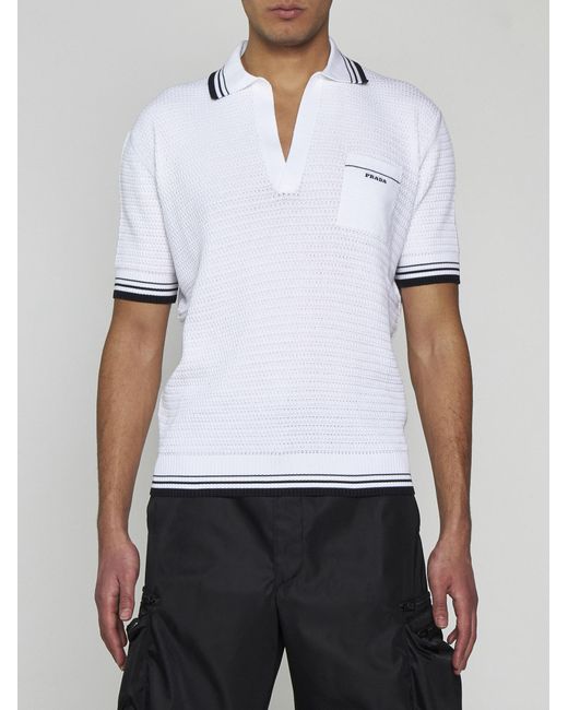 Prada White Polo Shirts for men