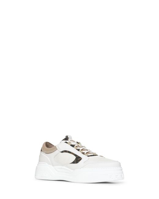 Fendi White Leather Force Sneakers