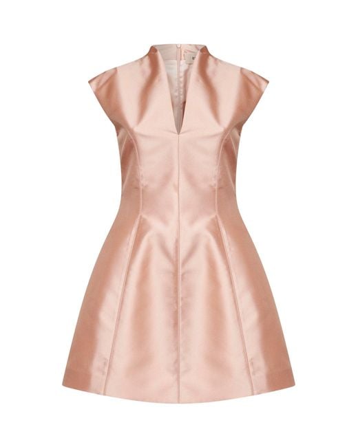 Blanca Vita Pink Powder Taffeta Alinka Mini Dress