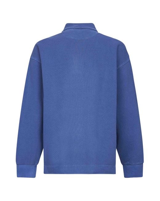 Carhartt Blue Piquescript Polo-Like Sweatshirt for men
