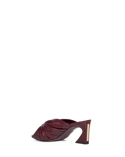 Fendi Purple Burgundy Arco Slide Sandals