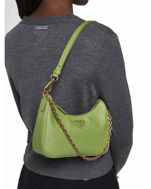 Mini Borsa Prada Re-Edition di Prada in Green