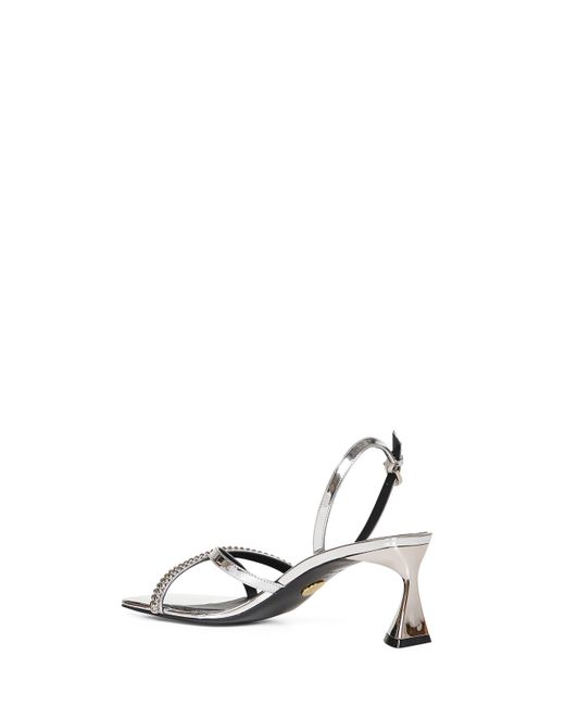 Stella McCartney White Elsa Metallic Heeled Sandals
