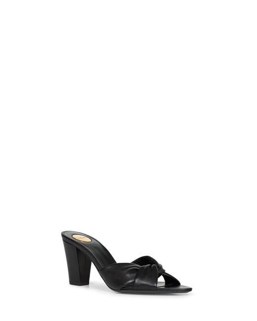 Saint Laurent Black Nappa Leather Franciane Mule Sandals