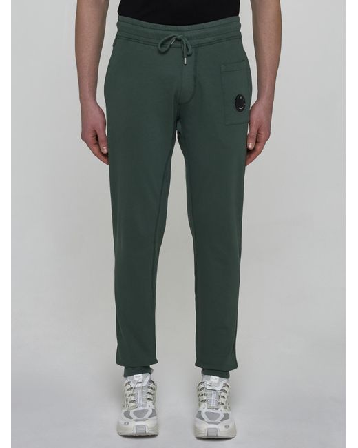 C P Company Green Cotton Sweatpants for men