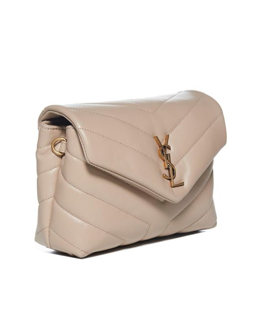 Borsa Piccola Loulou Toy di Saint Laurent in Natural
