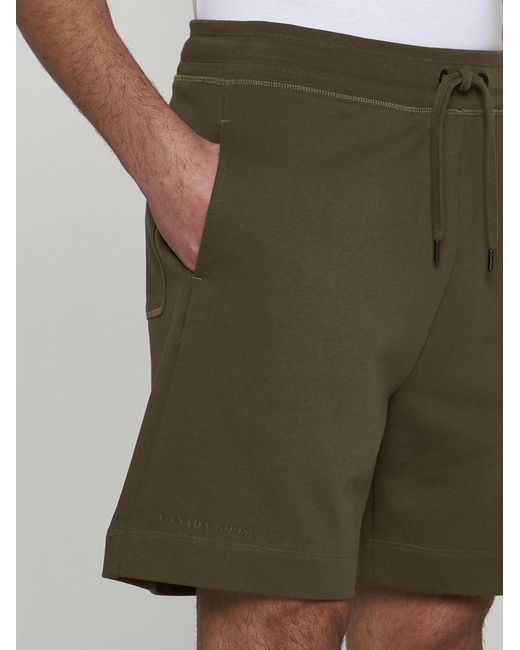 Canada Goose Green Huron Cotton Shorts for men