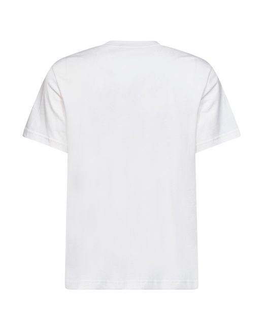 Moncler White Cotton Jersey Logoed T-Shirt for men