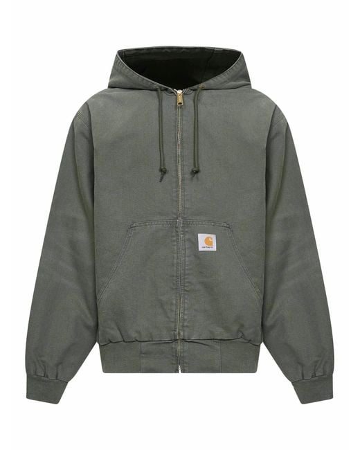 Carhartt Gray Leaf Og Active Hooded Jacket for men