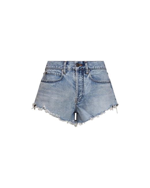 Balenciaga Blue Bleach Light Organic Vintage Denim Mini Shorts