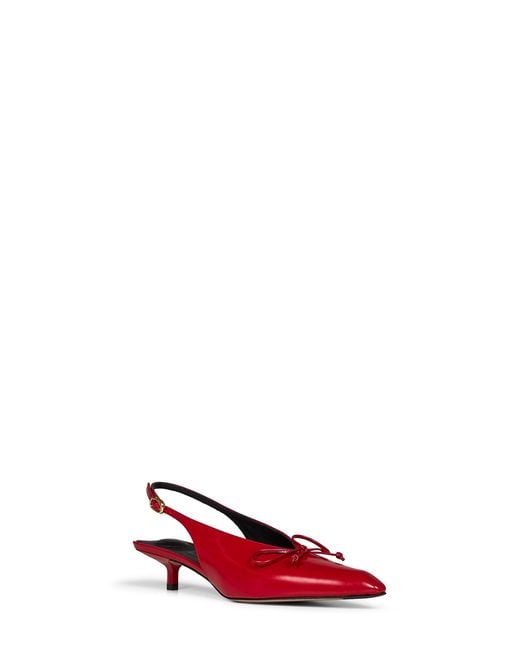 Jacquemus Red The Low Cubisto Slingback Pumps