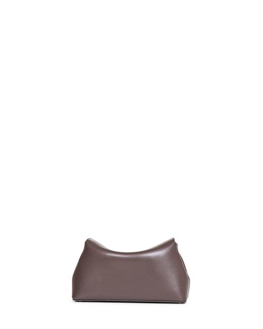 Totême Brown Clutch Bag T-Lock Leather