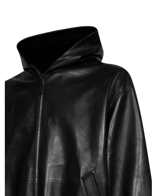 Balenciaga Black Short Hooded Coat Jacket for men