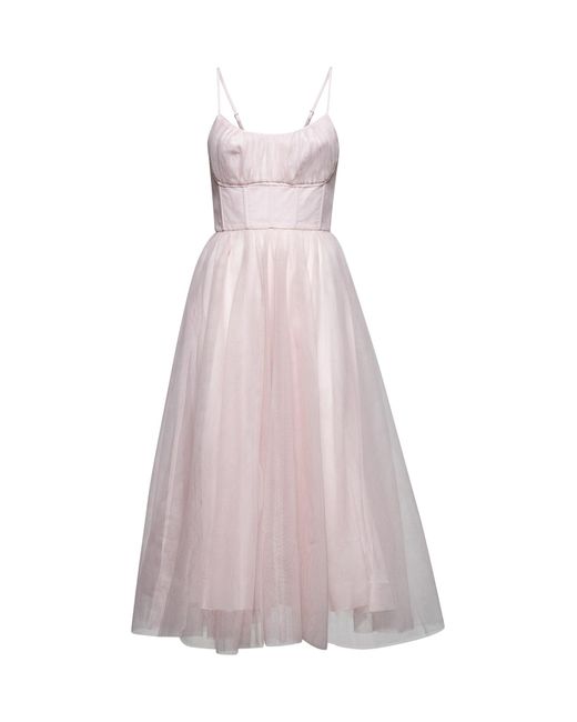 Zimmermann Pink Pale Tulle Midi Dress