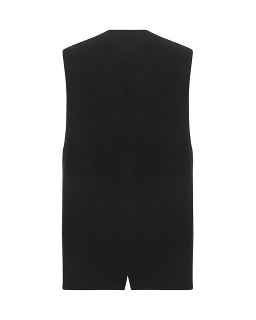 Saint Laurent Black Silk Crepe Muslin Vest for men