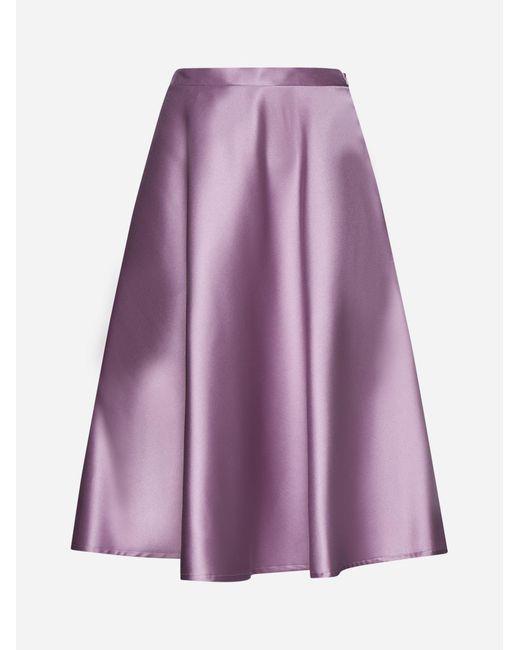Blanca Vita Purple Glicyzia Satin Skirt