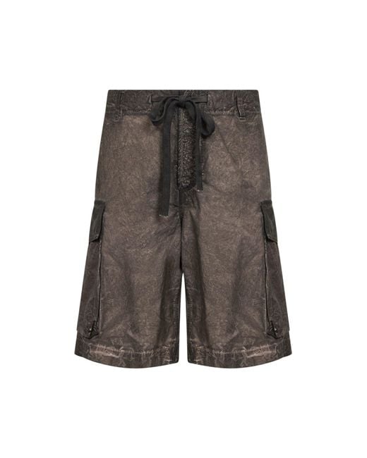 Uma Wang Gray Washed Jersey Bermuda Shorts for men