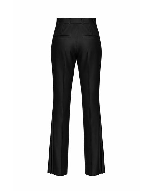 GIUSEPPE DI MORABITO Black Virgin Wool Flared Trousers