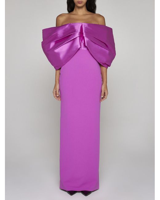 Solace London Purple Filippa Maxi Dress