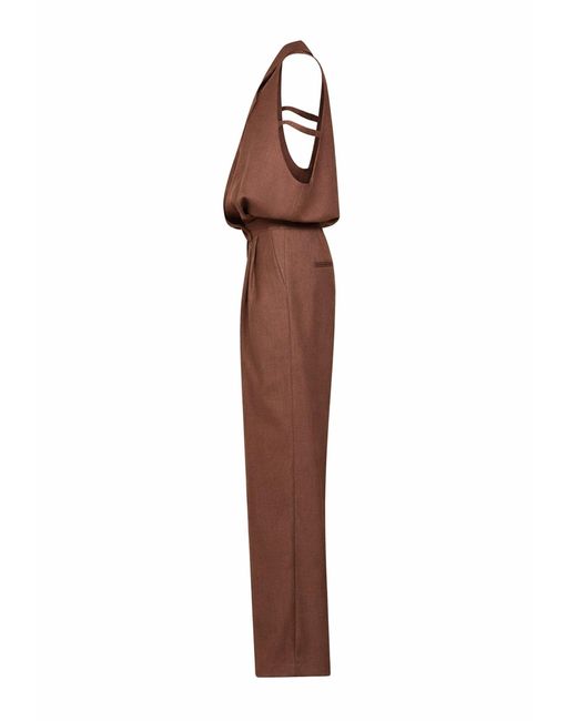 Batakovic Brown Linen Rasty Jumpsuit