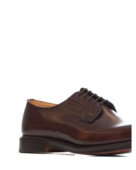 Church's Brown Shannon Leather Derby Shoes for men