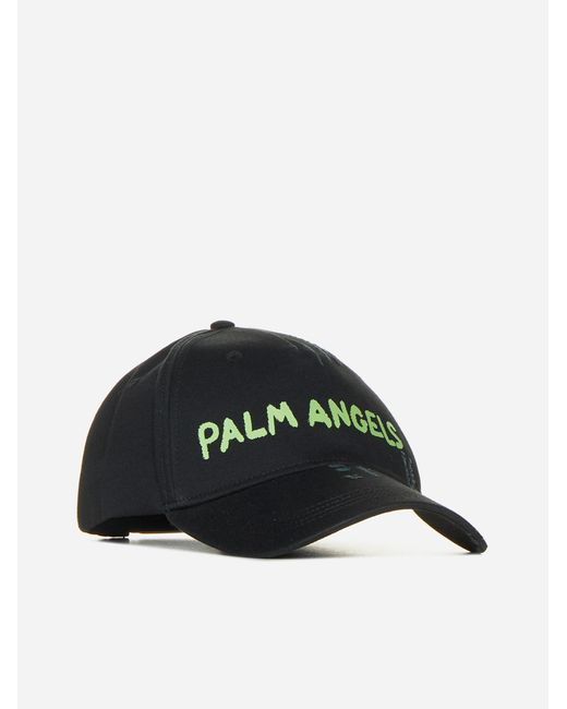 Palm Angels Black Hats for men