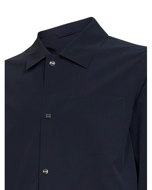 Herno Blue Double Bi-Stretch Essence Shirt Jacket for men