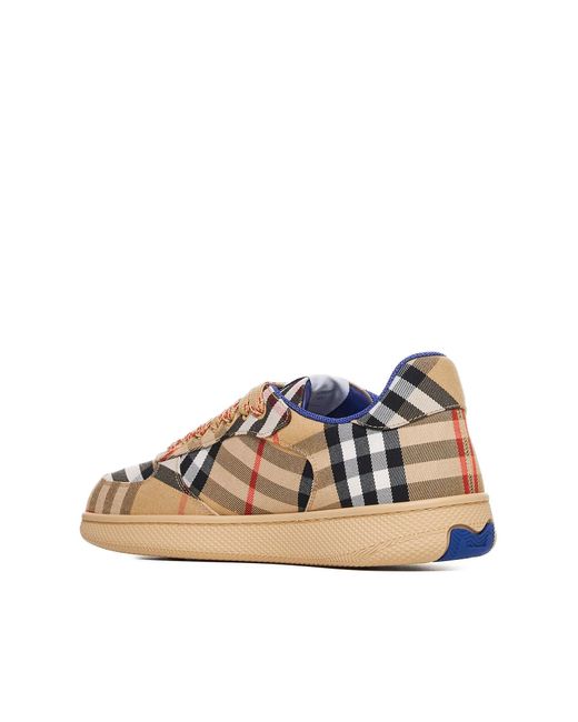 Burberry Multicolor Terrace Check Sneakers for men