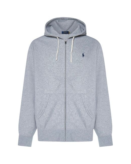 Polo Ralph Lauren Blue Ralph Lauren Full-Zip Hoodie for men