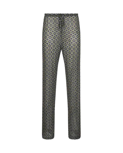 Dries Van Noten Gray Embellished Jersey Pants