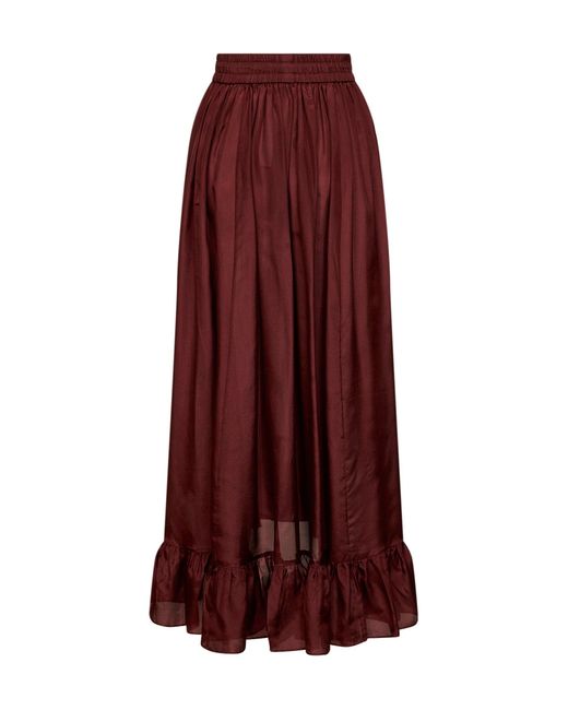 Zimmermann Purple Merlot Silk Habotai Aster Maxi Skirt