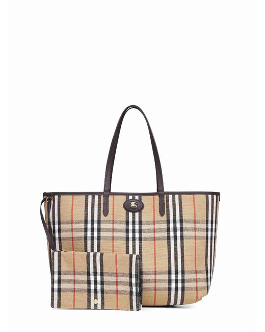 Burberry Purple Bloomsbury Medium Reversible Tote Bag
