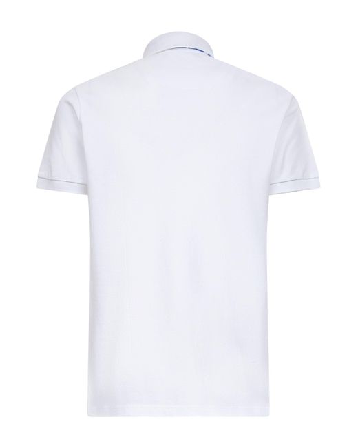Etro White Cotton Piquet Polo Shirt for men