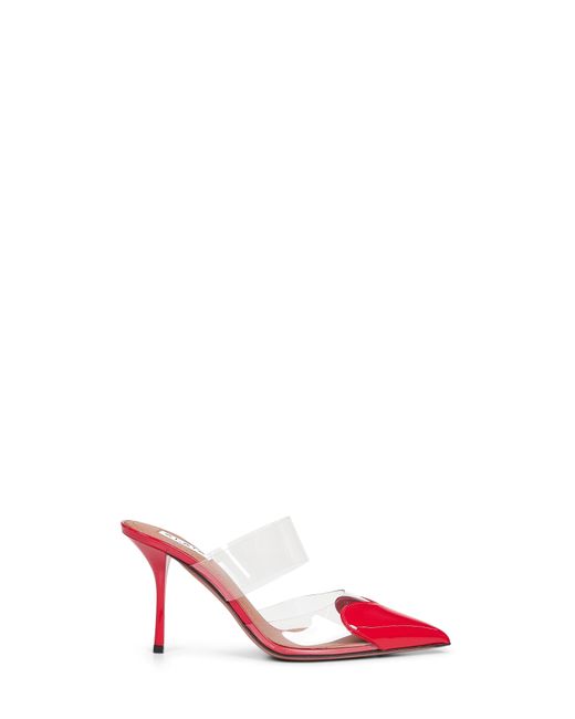 Alaïa Pink Alaã¯A Pvc And Patent Leather Le Cå“Ur Mules