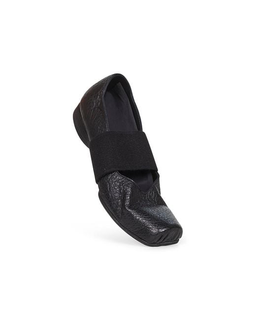 Uma Wang Black Leather Ballet Strap Ballet Flats