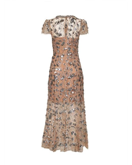 Self-Portrait Natural Self Portrait Sequin-Embellished Tulle Midi Dress