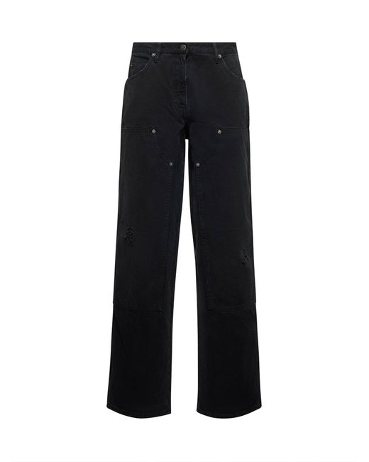 Golden Goose Deluxe Brand Black Denim Jeans With Patches