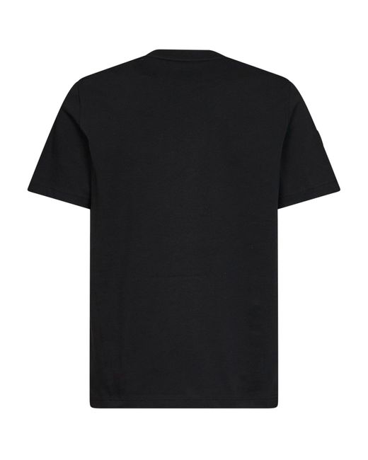 Moncler Black Cotton Jersey Crewneck T-Shirt With Logo for men