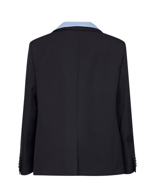 Balenciaga Blue Dark Wool Twill Hybrid Shirt Jacket for men
