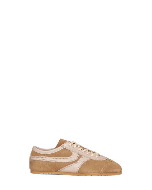 Dries Van Noten Natural Suede Sneakers With Leather Details