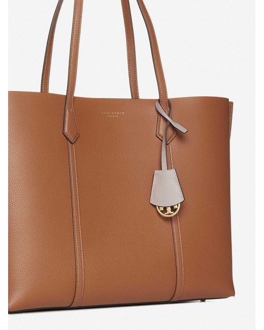 Tory Burch Women's Perry Leather Tote - Light Umber