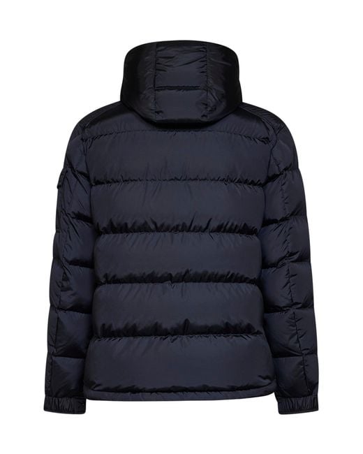 Moncler Blue Maya Matte Short Hooded Down Jacket for men