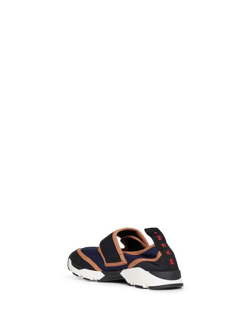 Marni White Dark And Lycra Mary Jane Running Sneaker