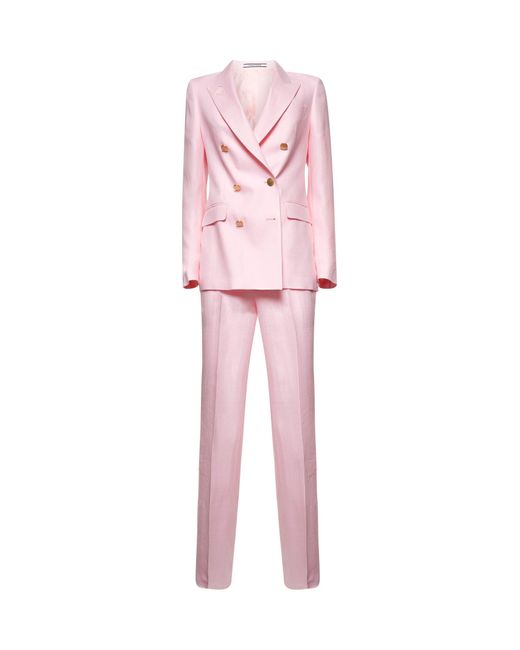 Tagliatore Pink T-Parigi Linen Suit